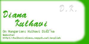 diana kulhavi business card